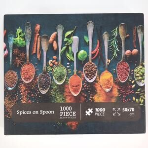 Unbranded Spices on Spoon 1000 Piece Jigsaw Puzzle with Puzzle Poster - GUC